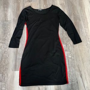 black and red dress